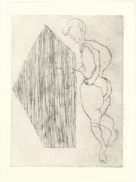 Vrouwenfiguur en spiegel