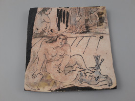 De gekrompen weduwe. Schotel.