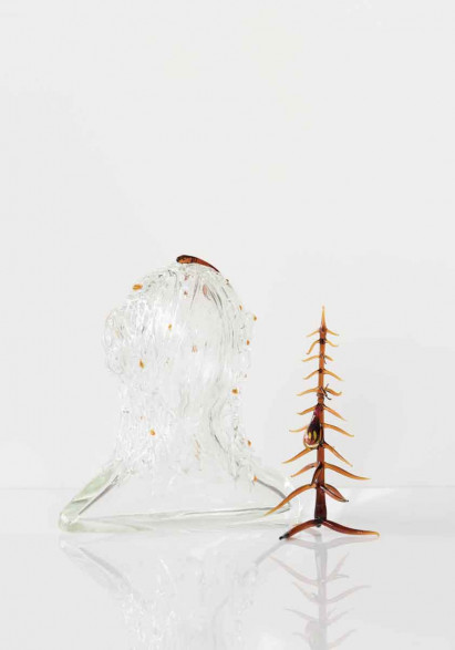 Zelfportret met Servische spar