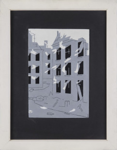 Wapperende vitrages, verlaten stad