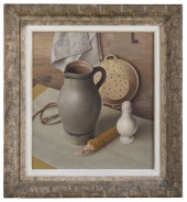 Huishoudelijk stilleven met maïskolf