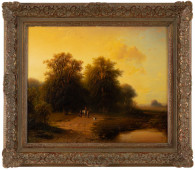 Landschap met paard en ruiter te Wolfheze