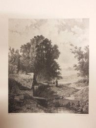 Twee vrouwen in gesprek bij een watermolen