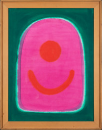 Roze abstract gezicht