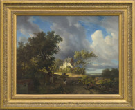 Fantasiegezicht op de Rijn bij Arnhem vanaf de Duno