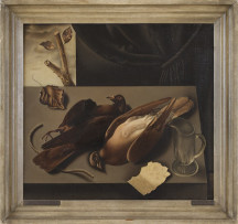 Stilleven met dode duiven