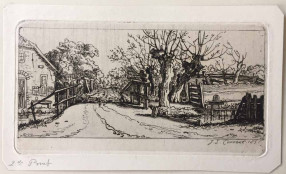 Ets van een landschap