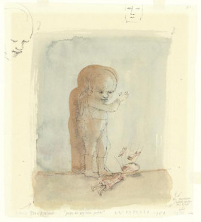 Jongen die pop stuk gooit