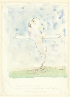 Het tekent zich af tegen de lucht