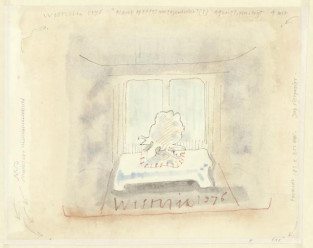 Plant op tafel in tegenlicht (1)