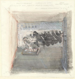 Gebeurtenis bij spiegel in ruimte