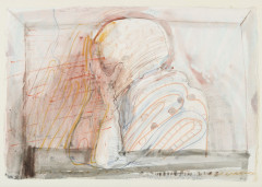 Wanhopige man aan tafel