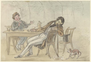 Twee heren aan tafel