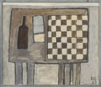 Tafel met schaakbord