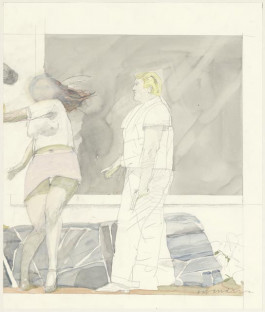 Studie voor 'Poging tot ontvoering door een tupamaro'