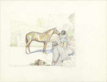 Studie voor 'Poging tot ontvoering door een tupamaro'