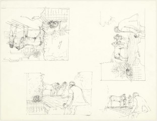 Studie voor 'Poging tot ontvoering door een tupamaro'