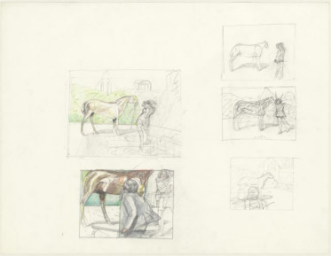 Studie voor 'Poging tot ontvoering door een tupamaro'