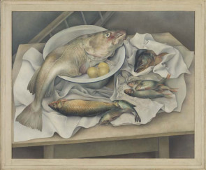 Stilleven met vissen en citroenen