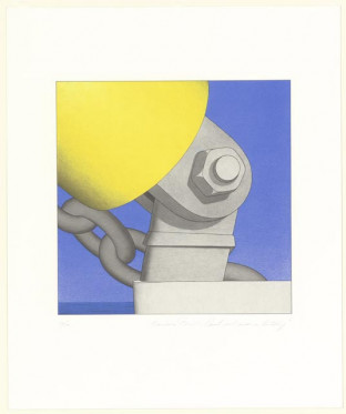 Paal met moer en ketting