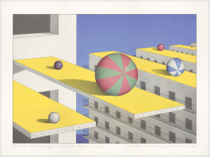 Een zomermiddag in een stad aan de zee