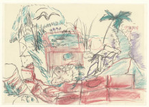 Landschap, pad in tuin